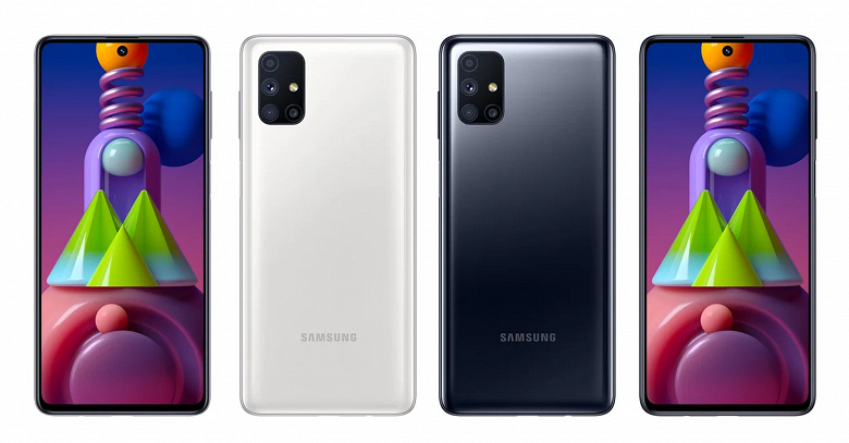 Samsung Galaxy M51 с самым большим в классе аккумулятором позирует на официальных изображениях